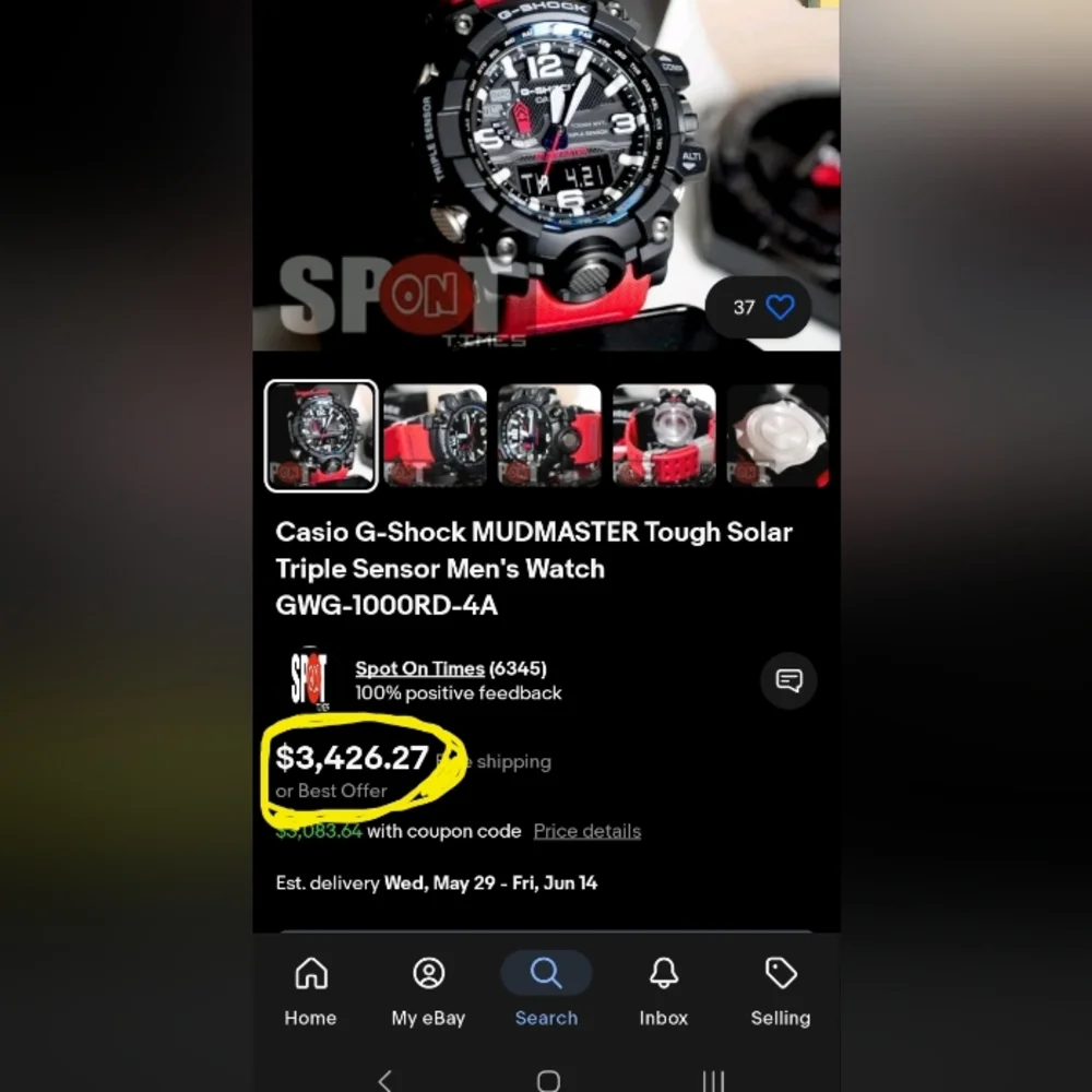 CASIO G-SHOCK MUDMASTER - RED SERIES - Picture 4 of 13